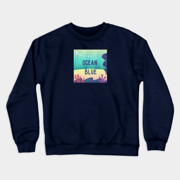 Ocean bottom underwater landscape Crewneck Sweatshirt by Svetlanarto_printables